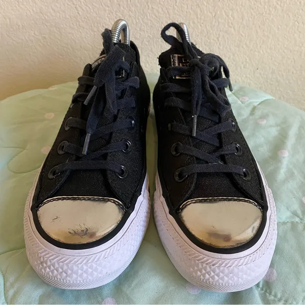 Converse Black Womens Sneakers size 5.5 - Image 5