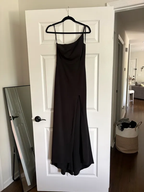 La Femme 28176 Long One-Shoulder Dress - Image 3