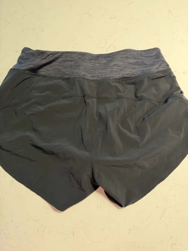 Outdoor Voices Black Athletic Shorts with Dark Gray Waistband - Image 3