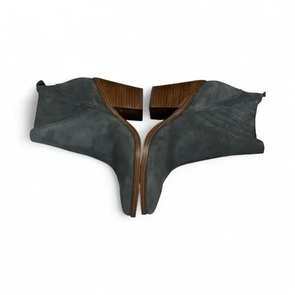Marc Fisher Charcoal Gray Suede Ankle Booties - Image 4