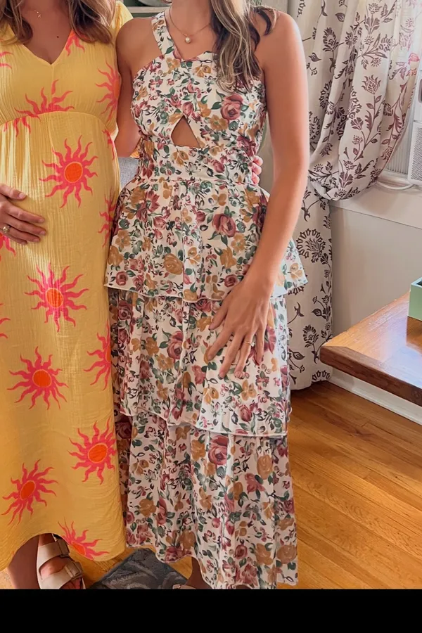 Lulus Floral Tiered Dress - Image 4