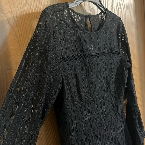Xhilaration Goth Boho Style Midi Lace Dress with Bell Sleeves‎ Medium - Image 4