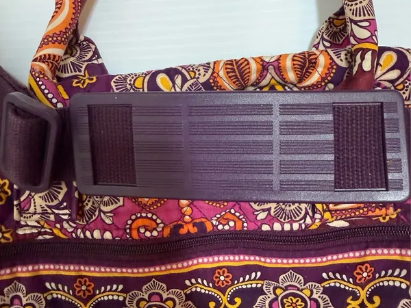 Vera Bradley Safari Sunset Paisley Design Medium Duffel Bag Purple Orange - Image 4