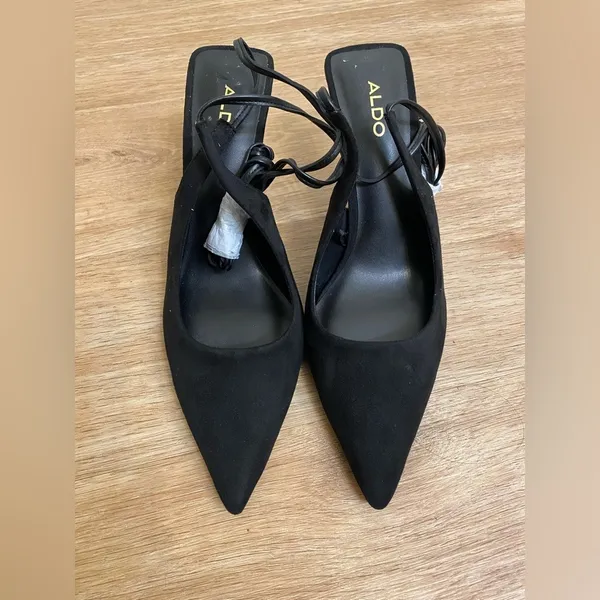 Aldo Elegant Black Lace-Up Heels - Image 2