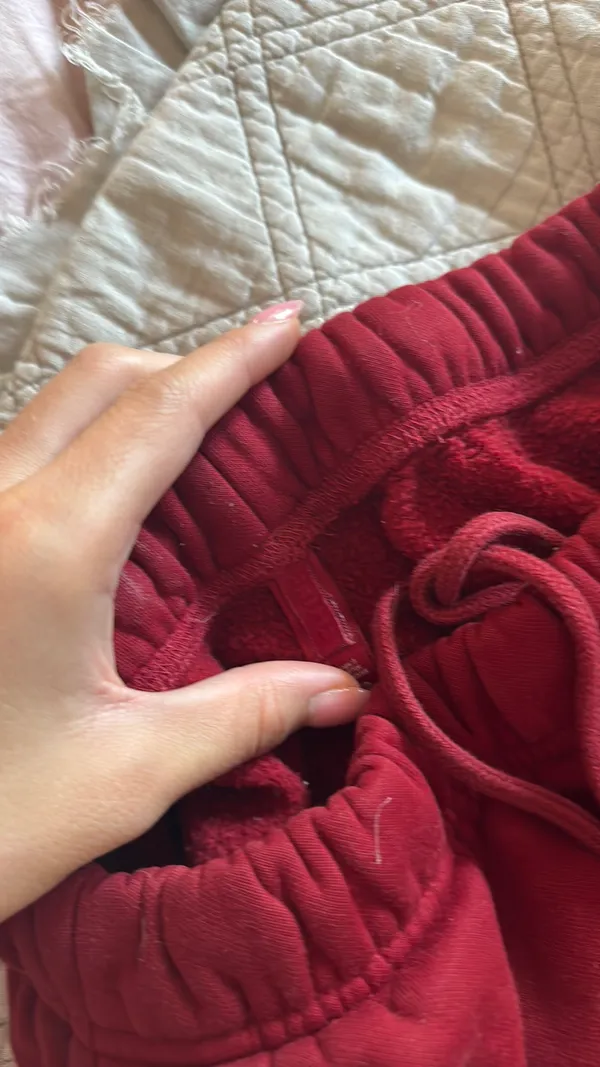 SKIMS straight leg cotton fleece pants in brick (limited edition color) - Image 5