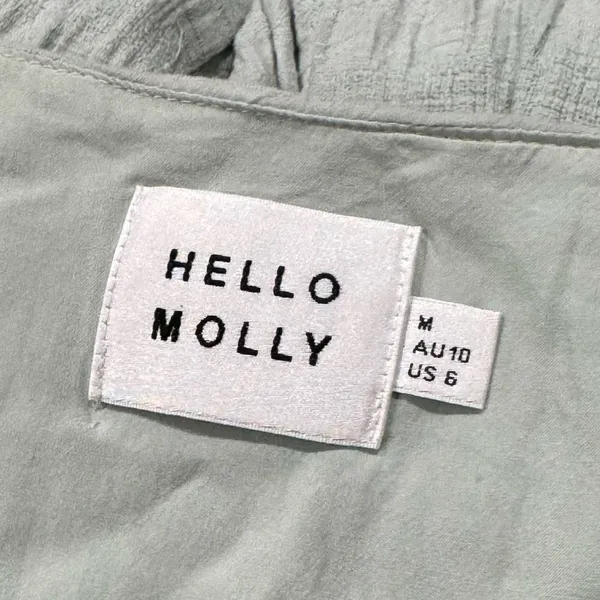 Hello Molly Light Green Mini Ruffle Dress Women’s 6 - Image 2