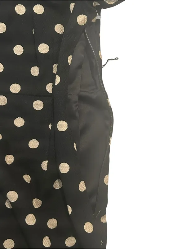 Boden‎ Black Sheath Dress with Tan Polka Dots - Image 4