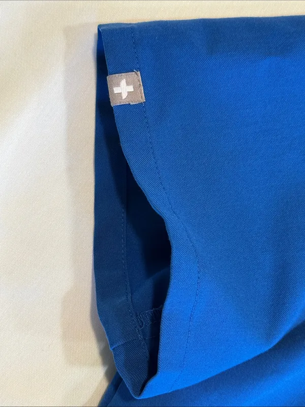 Figs Women's V-Neck Royal Blue Scrub Top Pockets Size XS - Image 4