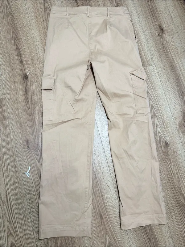 MICHAEL Michael Kors Khaki Cargo Pants Womens Size 6 Straight Leg Cotton - Image 2