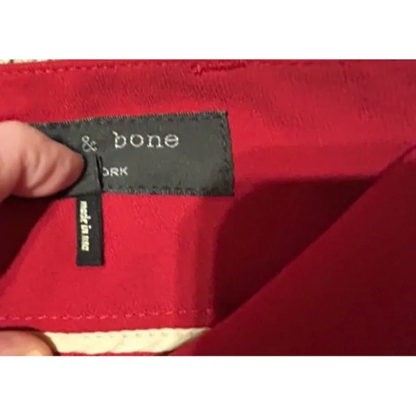 Rag & Bone Red Dress Pants Sz 4 Trousers Office Career Professional Holiday USA - Image 8
