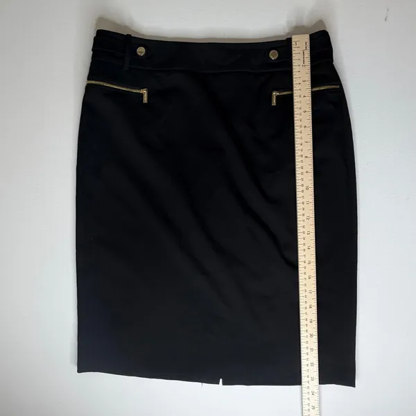 Calvin Klein Black Pencil‎ Skirt Size 8 Office Career Minimalist Capsule Classic - Image 9