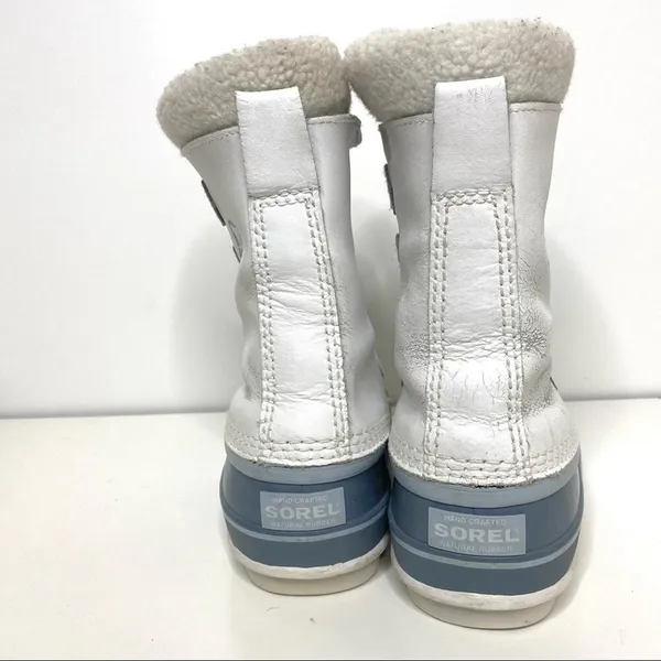 Sorel 1964 PAC Lace Up Waterproof White Leather Snow Boot 6 - Image 6