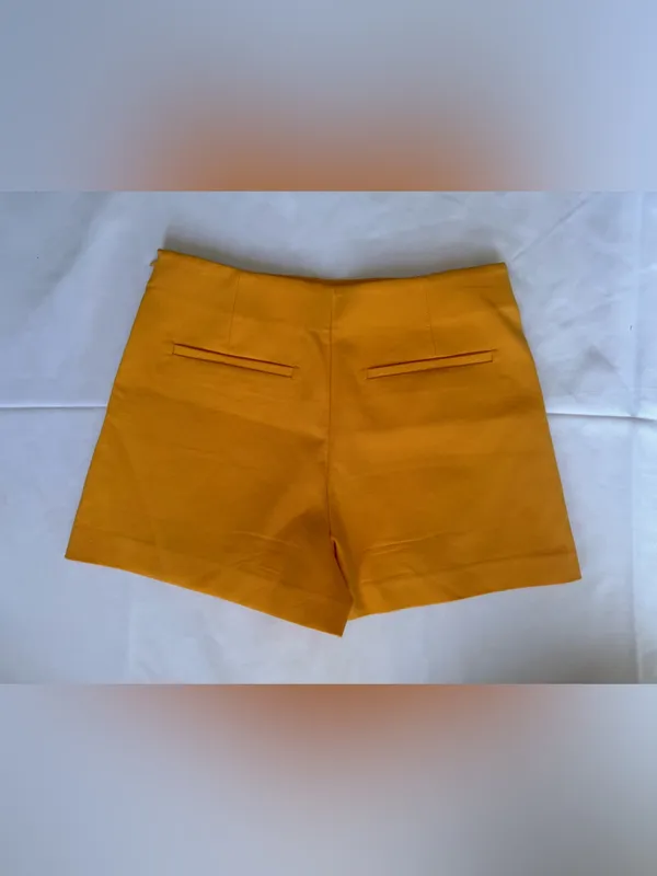Zara Yellow Orange Mini Skort Size Small - Image 3