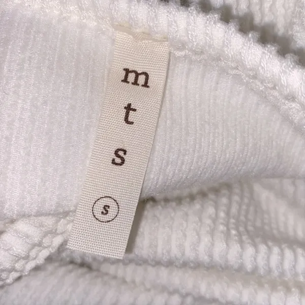 Mts knit thermal sweater style top size small White - Image 6
