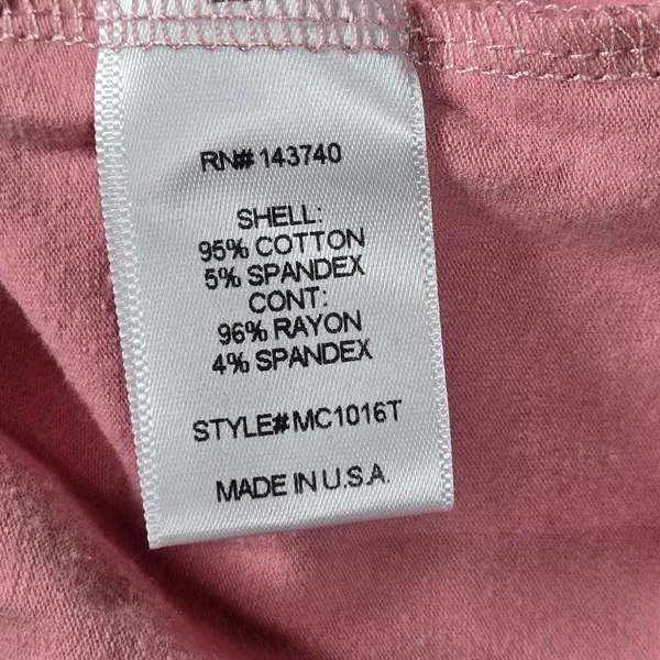 AFTER MARKET Pink Ruffle Front‎ T Shirt Made in USA Cotton Blend Top Size M - Image 4
