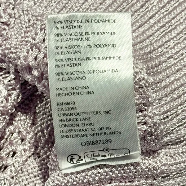 Free People Cropped Sweater Vest Y2K Cottage Preppy Academia Pastel Purple XS - Image 5