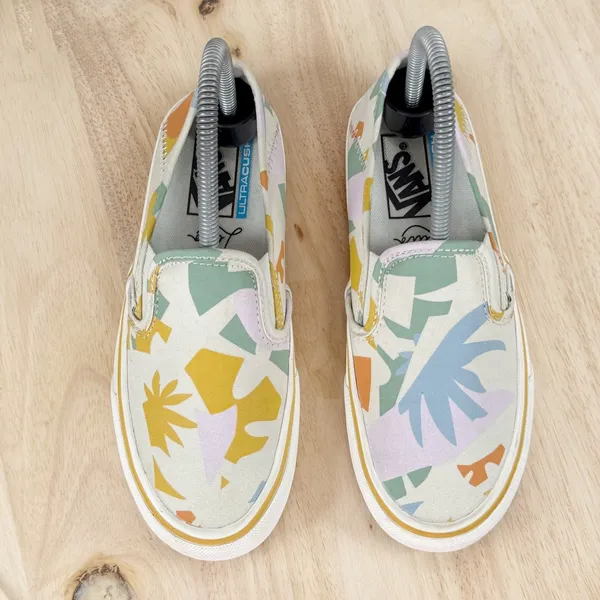 Vans Lelia Hurst Abstract Tropical Print‎ Slip On Pro Sneakers White Multi 6 - Image 4