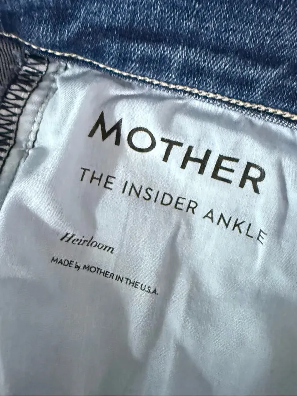 MOTHER The Insider Ankle Jeans Size 29 Heirloom Blue Flare Revolve - Image 7