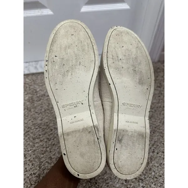 Sperry A/O 2-Eye Boat Shoe 100% Hemp/Ivory Women's Size 7 UK 4.6 Slip On Shoes - Image 8