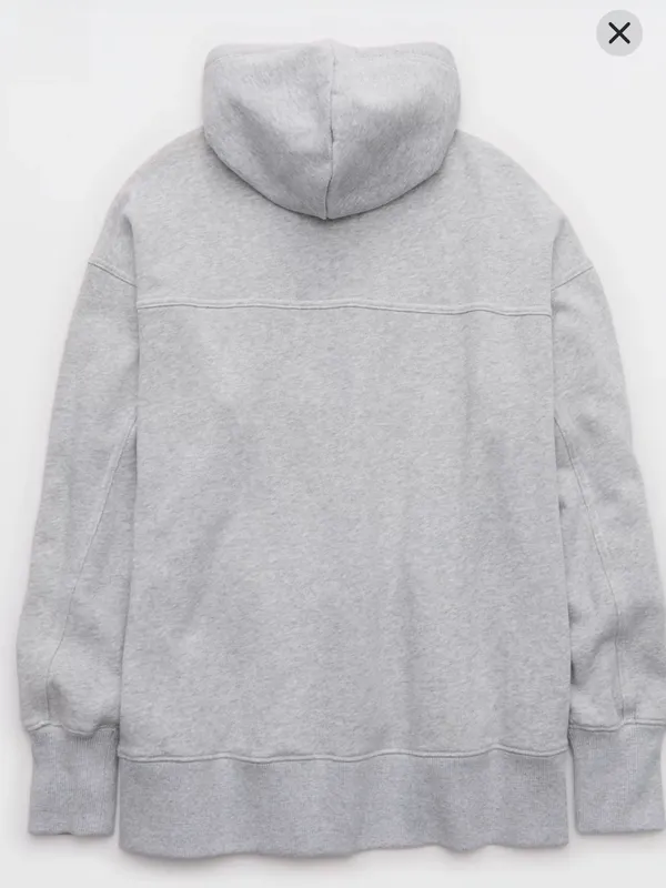 Aerie Travel Hoodie Oversized Gray Small - Image 5