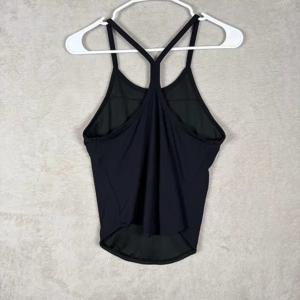 ECHT Ribbed‎ Tank Top Women Large Black Unlined Racerback Athletic Gymcore - Image 2