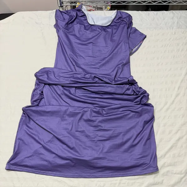 Purple Long Floor Length Dress Coverup Loungewear Size XL #260388 - Image 3