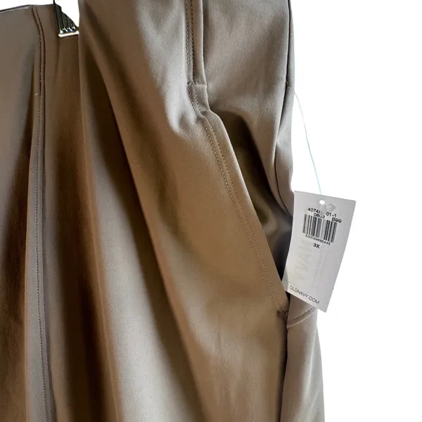 Old Navy PowerSoft Go-Dry Wide Leg Pants Tan Brown Plus Size‎ 3X High Waist New - Image 11
