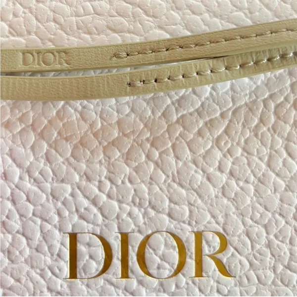 Christian Dior New Silver Star Keychain Bag Charm w/ Logo Gray Leather Tassel - Image 5