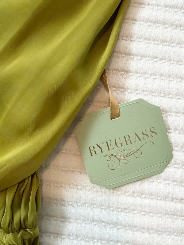 Ryegrass Moss Olive Green Long-Sleeve Smocked Waist Dress NWT - Image 4