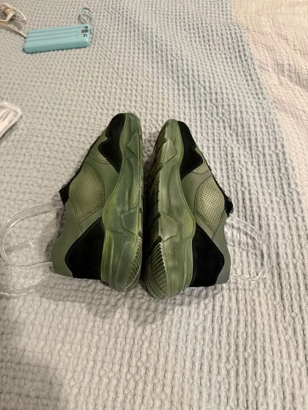 Free People Let's Wander Washed Olive Green Chunky Sneakers Size 38 - Image 3
