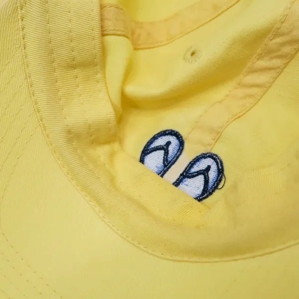 Vintage Y2K Life is Good Yellow Flip Flop Baseball Hat - Image 10