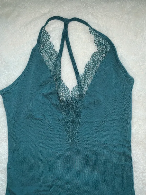 Express Blue Lace Bodysuit - Image 6