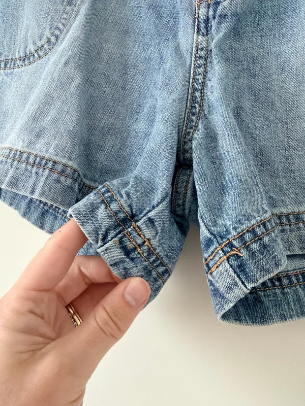 Union Bay Y2k Light Wash Drawstring Denim Shorts - Image 4