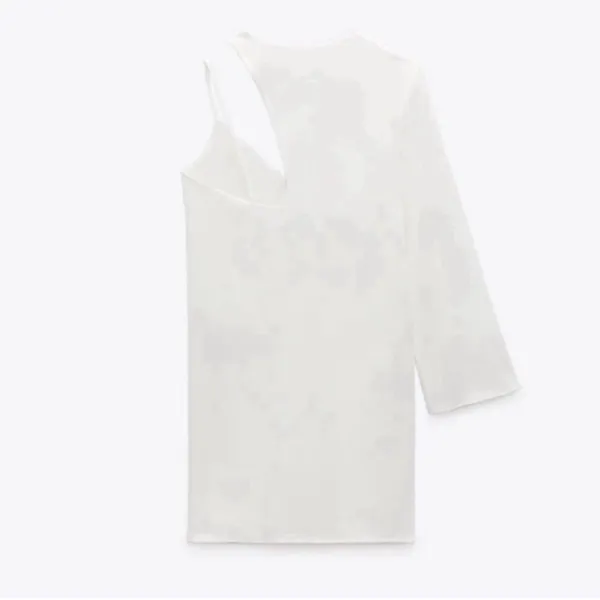 Zara White Mini Dress (Size Medium) - Image 7