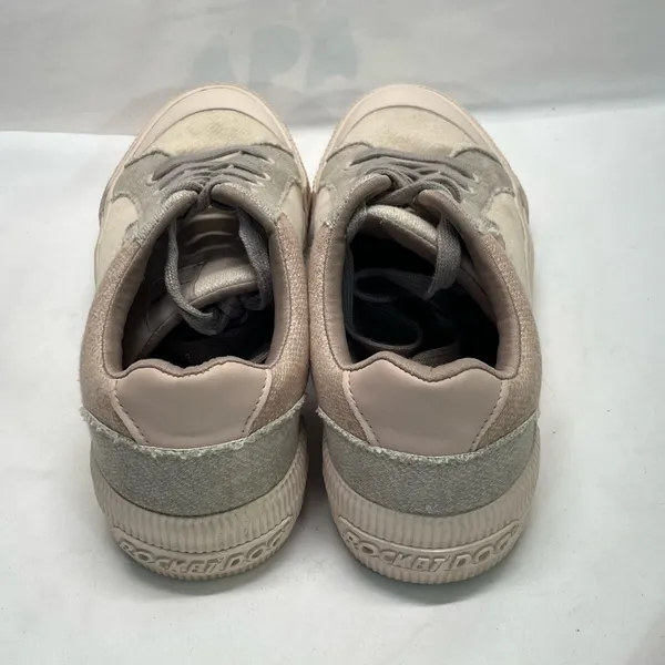 Rocket Dog Cherry Platform Sneakers Women 9.5 Beige/Pink Gray Laces Plush Foam‎ - Image 4