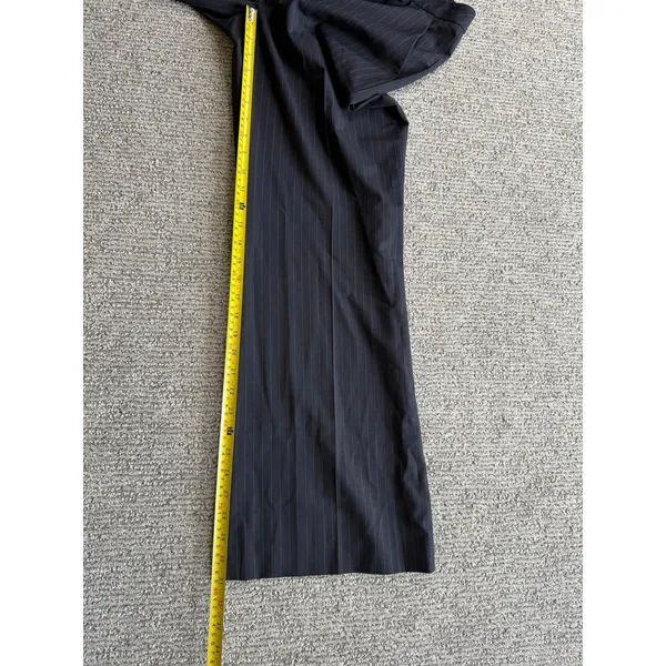 Antonio Melani Black‎ Pinstripe Wool Blend Wide Leg Dress Pants Womens 10 - Image 5