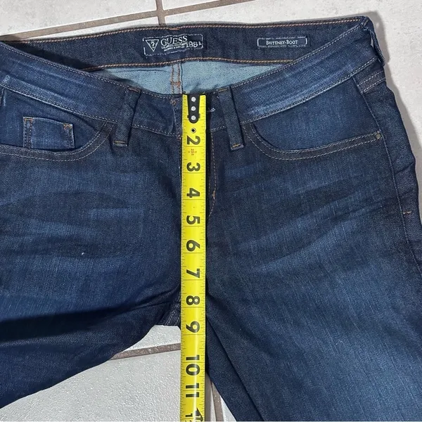 Guess Women Dark Blue Denim Jeans Britney Boot‎ size 28 - Image 9