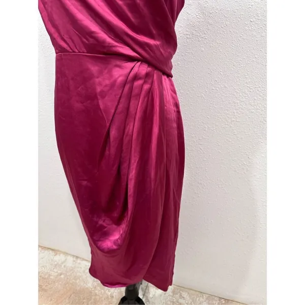 Lush‎ sleeveless pleated midi dress fuschia rose size medium - Image 3