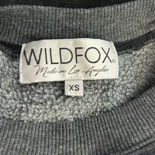 Wildfox Body By Trey Graphic Fleece Sweatshirt XS Charcoal Gray - Image 11