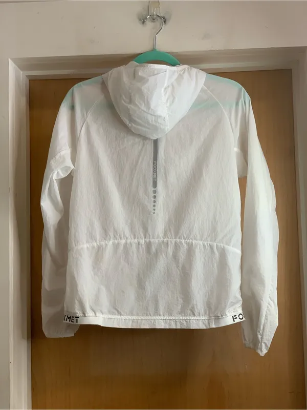 Fooxmet Lightweight White Hooded Windbreaker Jacket - Women Size-Medium - Image 4