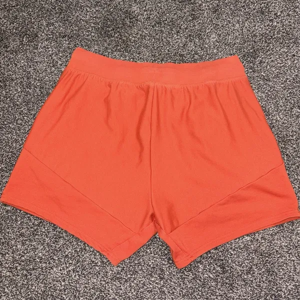 Gymshark Women's Orange Athletic Shorts Size Medium Drawstring Gym - Image 4
