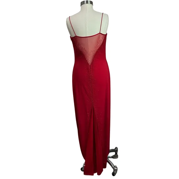 Vintage 1990s Dave and Johnny by‎ Laura Ryner Red Formal Gown Sz 11/12 - Image 4