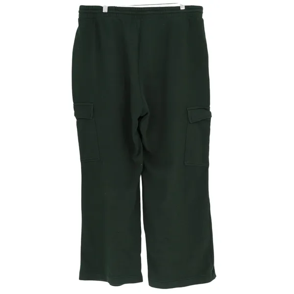 Old Navy Socomfy Sweatpants Womens XL Olive Green Cotton Cargo Pockets Wide Leg - Image 5