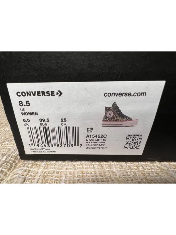 Chuck Taylor CONVERSE All Star Lift Platform Leopard High Top Sneakers US 8.5 - Image 10