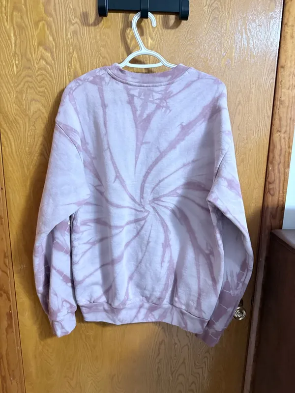 Civil Regime Women's Pink Tie-Dye Floral Sleeve Crewneck Sweatshirt - Image 2