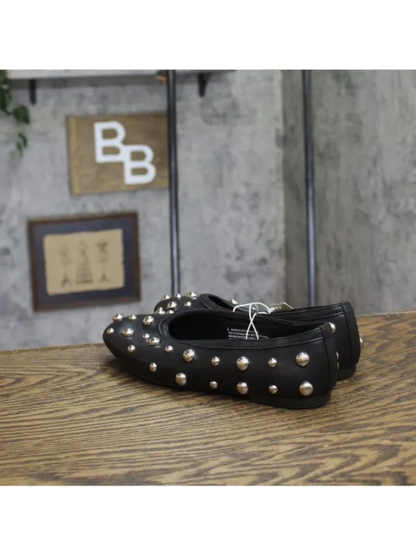 A New Day Womens Sammie Studded Ballet Flats 94462298 Black 6M - Image 2