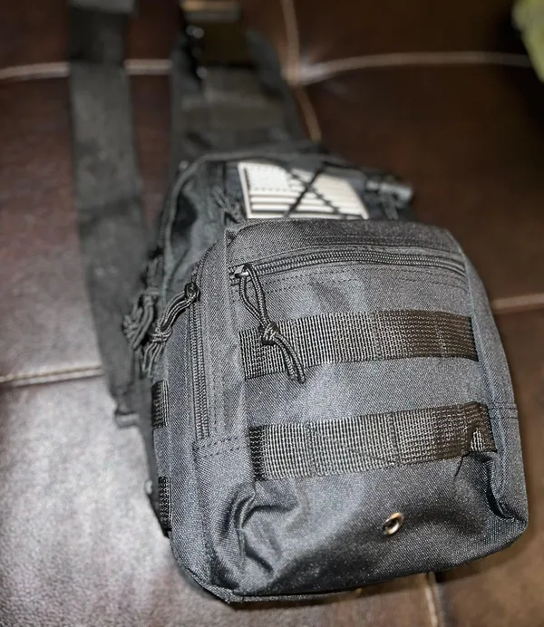 Tactical Sling Carry Tote. Black - Image 6