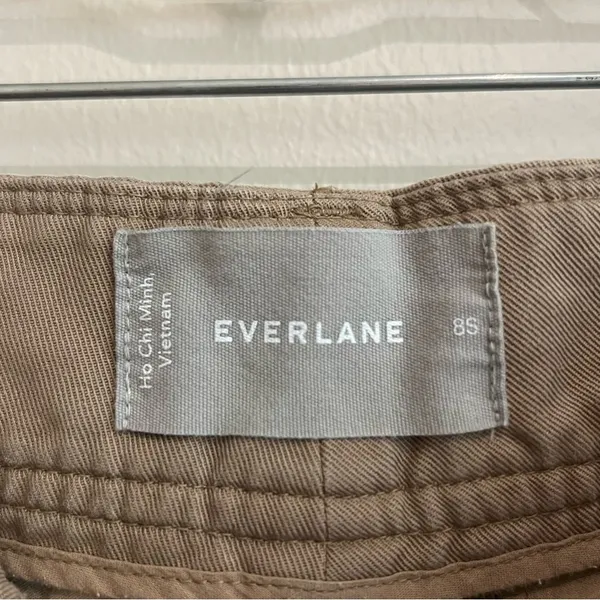 Everlane Draper Pleated Pant Khaki Ash Brown High Rise Wide Leg Size 8S - Image 5