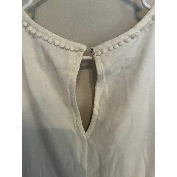 Show Me Your Mumu White Hera Mini Dress Size Large Boho Beachy Trim Detail Chic - Image 10