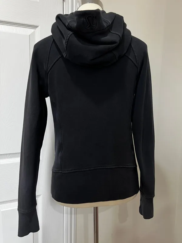 Lululemon Scuba Hoodie Cotton Fleece Black Size 6 Long Sleeve Comfy Long Sleeve - Image 9